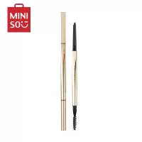 名创优品(miniso) 小金管自动眉笔新手双头不易晕染显色顺滑自然[灰棕色]