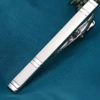 男士正装银色领带夹6*0.6cm