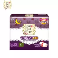 贵爱娘(贵艾朗)中草药艾草系列棉柔夜用卫生巾330mm12片*1包(韩国原装进口)