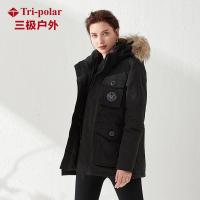 TP6826 男女款中长款羽绒服冬季工装大毛领加厚防寒雪地服