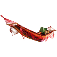 TP2106 流苏吊床防侧翻吊床户外室内成人儿童加厚悬挂夏乘凉帆布透气流苏吊床秋千