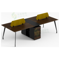乐恩斯特 特伦斯68系列 68-GZ1128 2800*1200*750 乌金柚木+铁灰 职员桌