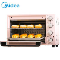 美的(Midea)PT3502 家用多功能电烤箱 35升大容量 樱花粉
