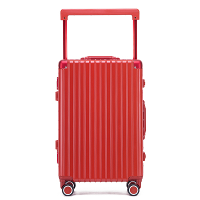 铝框登机箱宽拉杆行李箱女ins网红新旅行箱男结实耐用时尚拉杆箱20红色