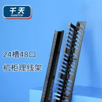 千天(QANTOP)理线架24档48口 工程级19英寸加厚型机柜网络网线光纤理线架线缆管理器QT-LXJ002