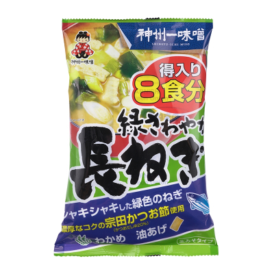 日本原装进口神州一长葱味噌(8份装)176g速溶即食速食固体汤料包