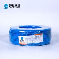 津达线缆 国标单芯阻燃塑铜线 硬线 电线 电缆 100M一盘 津达线缆 ZC-BV蓝色2.5平方