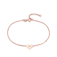 GZUAN古钻珠宝 18K玫瑰金LOVE小清新时尚、精致女士手链/首饰 S3015