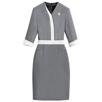 春装高端韩版职业连衣裙 时尚气质工装女