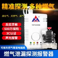 永康消防认证家用燃气报警器YK802自动切断DN15电磁阀高灵敏度警报器车用维修应急工具