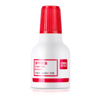 得力 快干清洁印油 印章印台油墨 9874 红色40ml/瓶 单位：瓶