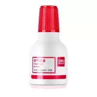 得力 快干清洁印油 印章印台油墨 9874 红色40ml/瓶 单位：瓶
