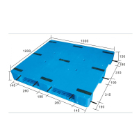 汇力丰 仓库地垫平面塑料托盘防潮板垫仓板垫板仓库托盘 静载4T 蓝色 120*100*150cm(单位:个)