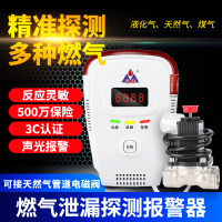 永康消防认证家用燃气报警器YK818高灵敏度智能语音播报款自动切断DN15电磁阀车用维修应急工具