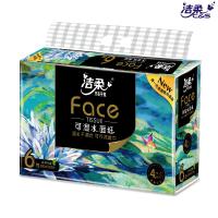 洁柔 6498 BR070-06N 纸面巾(Face艺术软抽) 100抽4层 6包/提 BM