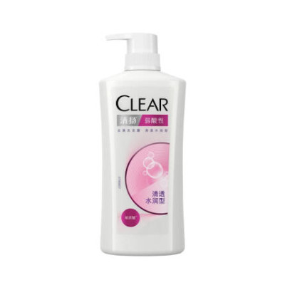 清扬 CLEAR 5.5小粉瓶玻尿酸去头屑洗发水露清透水润500g 单位:瓶