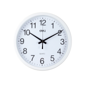 得力(deli) 挂钟钟表 壁挂式静音钟表 9005 30cm简约时尚挂钟 白色