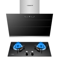 方帅(FOSHUAI)新款自动开合抽油烟机灶具套装 35m³大吸力自动洗厨电烟灶两件套 烟灶烟机灶具套餐 液化气