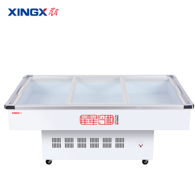 星星(XINGX)258升 商用冷柜 纯铜管节能冷柜 3扇玻璃门 海鲜烧烤冷柜 全铜管海鲜柜 SD/SC-2000BP