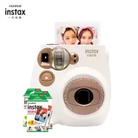 富士（FUJIFILM）INSTAX立拍立得 胶片相机 一次成像 mini7C 奶咖色 套餐四（含60张相纸）