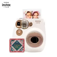 富士(FUJIFILM)INSTAX立拍立得 胶片相机 一次成像 mini7C 奶咖色 套餐五(含礼盒+相纸)