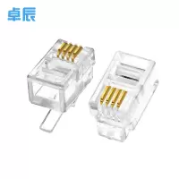 卓辰ZC-RJ11 电话水晶头6P4C 100颗/盒