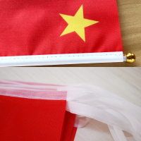 五星红旗8号小旗子 运动会手摇旗手挥旗子带杆子手持小旗摆件 办公室会议装饰 50面装