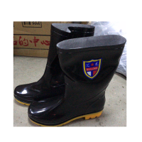 汇龙长筒雨鞋 40码 黑色