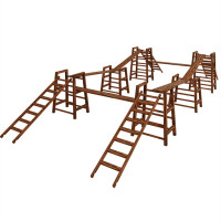 木质攀爬架平衡木体能组合梯子 16件套
