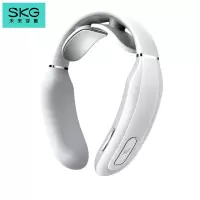 SKG 颈椎按摩器 时尚颈椎按摩仪 肩颈按摩器 颈椎经络电脉冲护颈仪 K3浅灰色 [母亲节礼物]