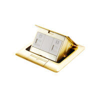 施耐德电气 弹出式地面插座 电话+超五类电脑地插(不含底盒)铜质光面E225TRJ5_BAS