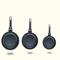 LaCena 进口煎锅麦饭石不粘锅平底锅烙饼锅明火单用平底煎锅牛排锅 26cm明火煎锅+钢化玻璃盖