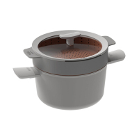 WT比利时品牌-贝高福LEO汤锅(带蒸架)月球灰(KB2019052202)