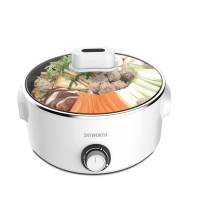 创维 F16 煮意电火锅 家用便携电煮锅多用锅小型不锈钢学生宿舍泡面锅