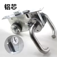 不锈钢圆管防火门把手 消防门把手 铝芯35mm-50mm通用型 配一把钥匙