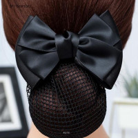 网职业头花纯色工作电信饰品舞蹈女美容师头发发圈 黑细网 5个装