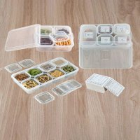 食品留样盒菜品保鲜取样盒塑料带盖多格分装试吃盒八格