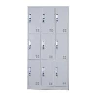 鑫环境 九门更衣柜办公家具铁皮柜浴室衣柜员工储物柜铁皮带锁储存柜健身房宿舍衣柜