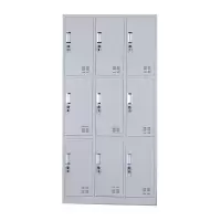 鑫环境 九门更衣柜办公家具铁皮柜浴室衣柜员工储物柜铁皮带锁储存柜健身房宿舍衣柜