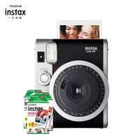 富士（FUJIFILM）INSTAX 立拍立得 一次成像 胶片相机 mini90黑色 套餐四（含60张胶片）