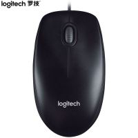 罗技(Logitech)M90 鼠标 有线鼠标 办公鼠标 对称鼠标 即插即用 黑色(B)(个)