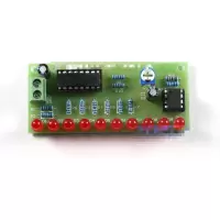 得力(deli)焊接板练习板流水灯套件流水灯PCB板散件制作贴片元件器件电路板 元器件+PCB(配焊接说明)+电池盒