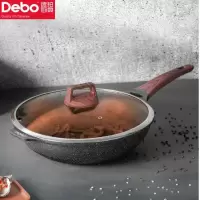 德铂(Debo)塞西尔炒锅32cm内壁采用麦饭石涂层硅胶电木隔热防烫手柄DEP-681 单个装