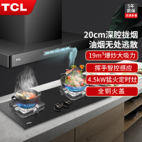 TCL燃气灶液化气灶双眼灶具煤气灶炉具炉灶嵌入式灶台式两用双灶自营CXW-360-302T-A+JZY-504B-