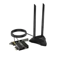 wifi6接收器3000兆无线网卡台式机千兆双频5G双天线电脑内置pcie接口AP英特尔intel