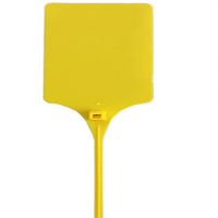 塑料吊牌 标签牌 扎带贴快运物流挂签 物流吊牌58mm宽(100条)黄色