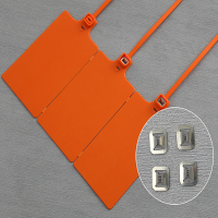 塑料吊牌 标签牌 扎带贴快运物流挂签 物流吊牌58mm宽(100条)橙色