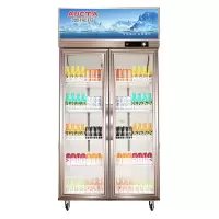 澳柯玛(AUCMA) 展示柜LSC-520D 520升商用双门冷藏展示柜立式商用保鲜柜饮料冰柜两双门蛋糕串串冰箱餐饮