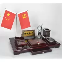 台历架笔筒摆件 厚德载物 配笔记本 60*30cm