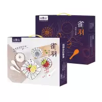 山重山5160-雀羽碗盘七件套